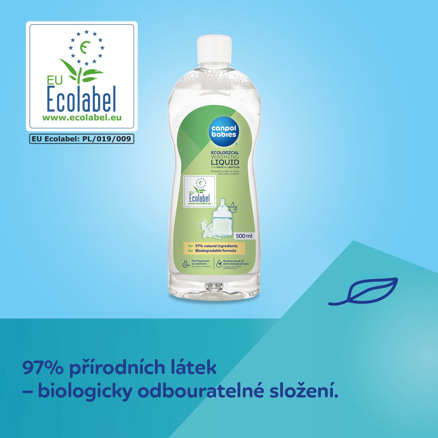Canpol babies Ekologický mycí prostředek na kojenecké lahve a savičky 500 ml