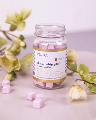 Venira Srdíčka na vlasy, nehty a pleť malin 60 tablet