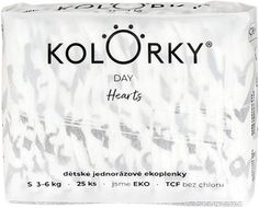 Kolorky DAY Srdce vel. S (3-6 kg) 25 ks