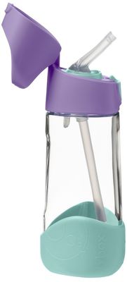 B.box Lahev na pití s brčkem - lilac pop 450ml