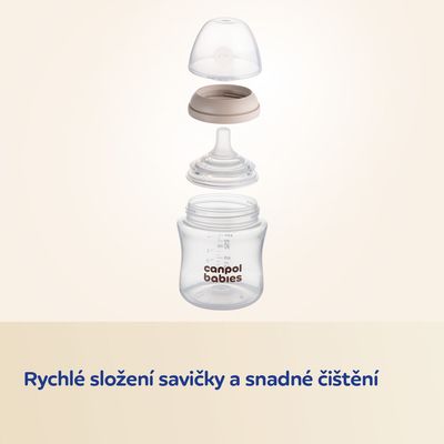 Canpol babies Lahev antikoliková Natural Shape 260 ml