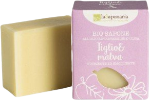 laSaponaria Tuhé olivové mýdlo BIO Lípa a sléz 100 g