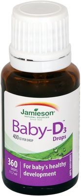Jamieson Baby-D3 Vitamín D3 400 IU kapky 11.7 ml