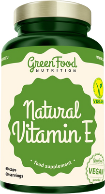 GreenFood Nutrition Natural Vitamin E 60 kapslí