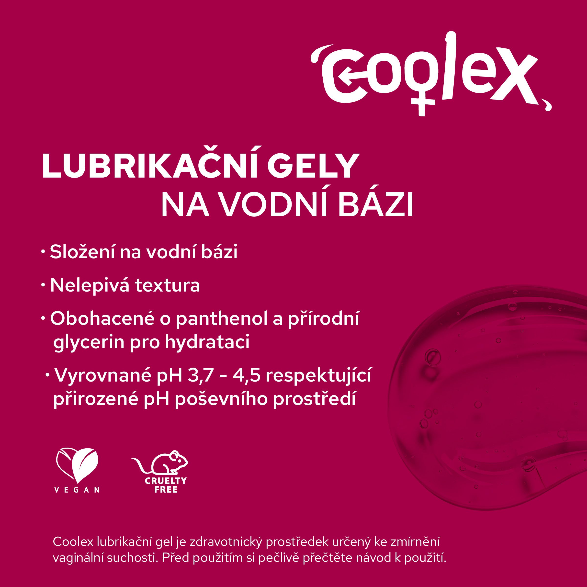 Dermacol Coolex lubrikační gel na vodní bázi - bez příchutě (tuba) 50 ml