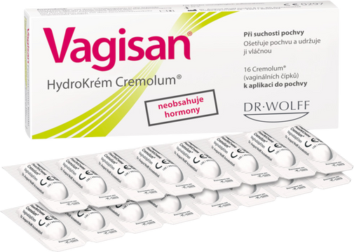 Vagisan HydroKrém Cremolum čípky 16 ks