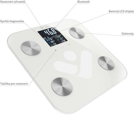 TrueLife FitScale W6 BT - Bioelektrická impedanční bluetooth váha