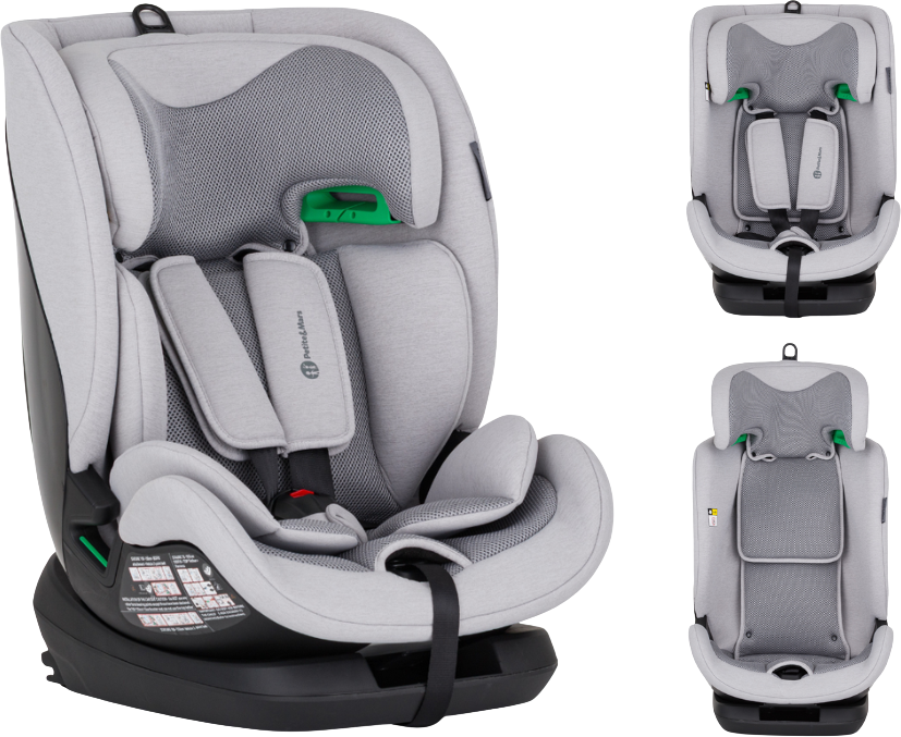 Petite&Mars Autosedačka Prime Pro i-Size Gentle Grey Air 76-150 cm (9-36 kg)