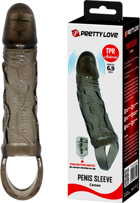 Pretty Love Carson vibrációs hosszabbító péniszköpeny 13.5 cm