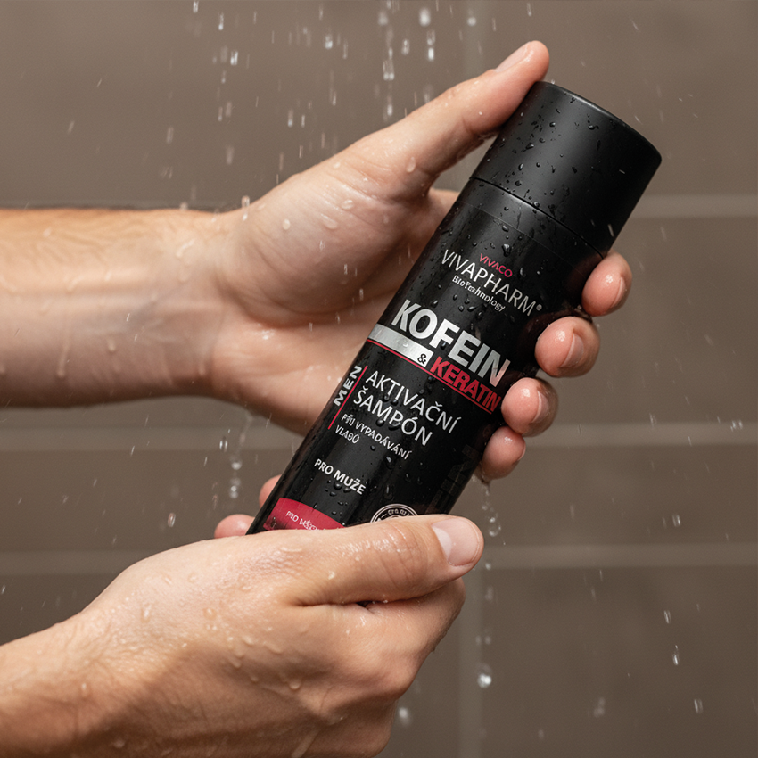 VivaPharm Kofeinový šampon pro muže s keratinem 200 ml