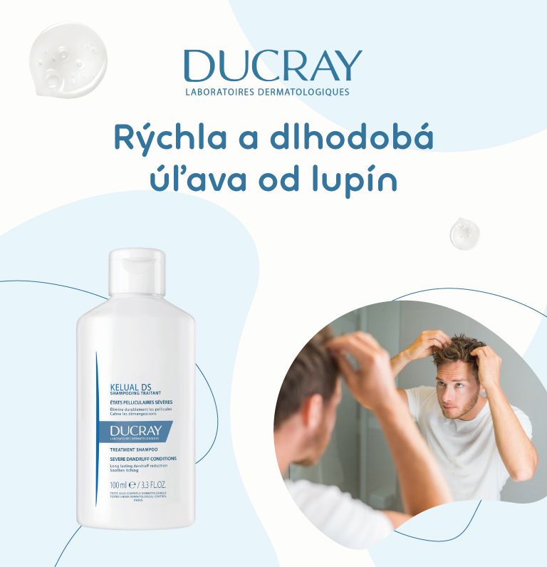 Ducray, Kelual DS, pečující šampon, lupy, Seboroická dermatitida 