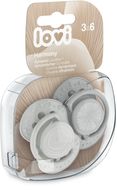 LOVI Silikonový dynamický dudlík HARMONY kluk 3-6m 2 ks