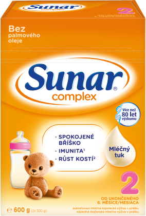 Sunar Complex 2 pokračovací kojenecké mléko 600 g