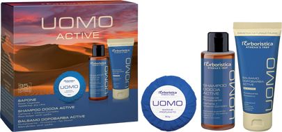 Erboristica UOMO Active Kosmetická sada pro muže 3 ks