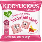 Kiddylicious Ovocné polštářky z jahod a banánu 6 g