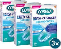 Corega čisticí tablety Pro Cleanser Orthodontics 3 x 30 tablet