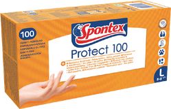 Spontex Jednorázové rukavice Protect L 100 ks