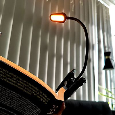 Lunesto LED Lampička na čtení bez modré složky s CLIP-ONEM bílá