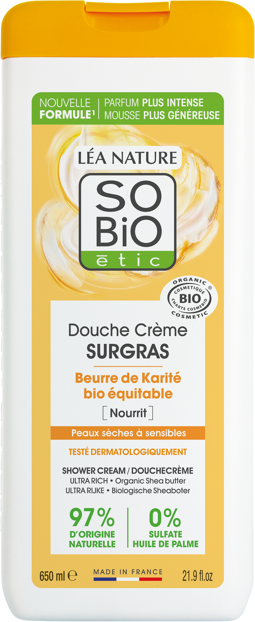 So´Bio étic Krém sprchový surgras s máslem karité bio 650 ml