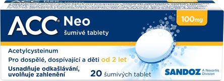 ACC ® NEO 100 mg 20 šumivých tablet