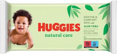 Huggies® Natural Care single vlhčené ubrousky 56 ks