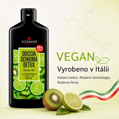 Erboristica Vitamine Detox sprchový gel kiwi a limetka 400 ml