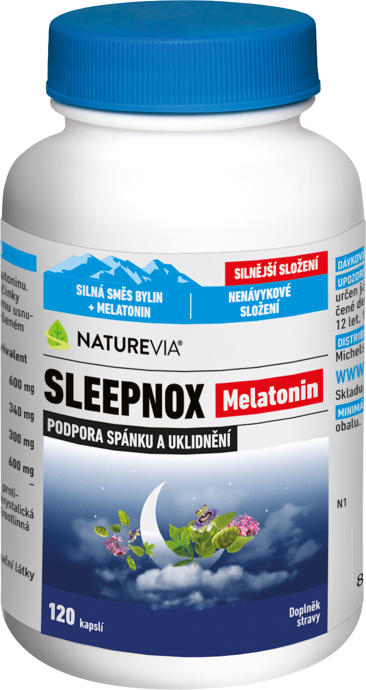 NatureVia Sleepnox Melatonin 120 kapslí
