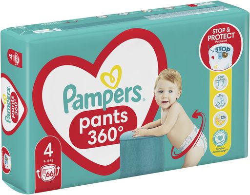 Pampers Active Baby Pants Kalhotkové plenky vel. 4, 9-15 kg, 66 ks