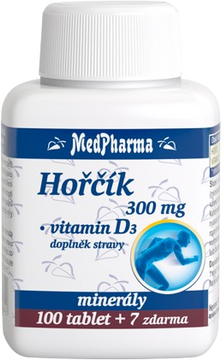 MedPharma Hořčík 300 mg + Vitamin D3 107 tablet