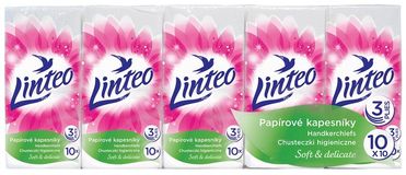 Linteo Papírové kapesníky 10 x 10 ks