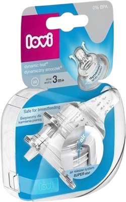 LOVI Dudlík Super vent pomalý 3m+ 2 ks