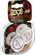 LOVI Dudlík silikonový dynamický I Love 6-18m 2 ks