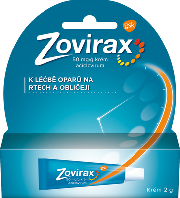 Zovirax 50mg/g, krém při oparech na rtu 2 g