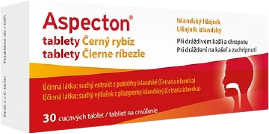 Aspecton na kašel černý rybíz 30 tablet 30 ks