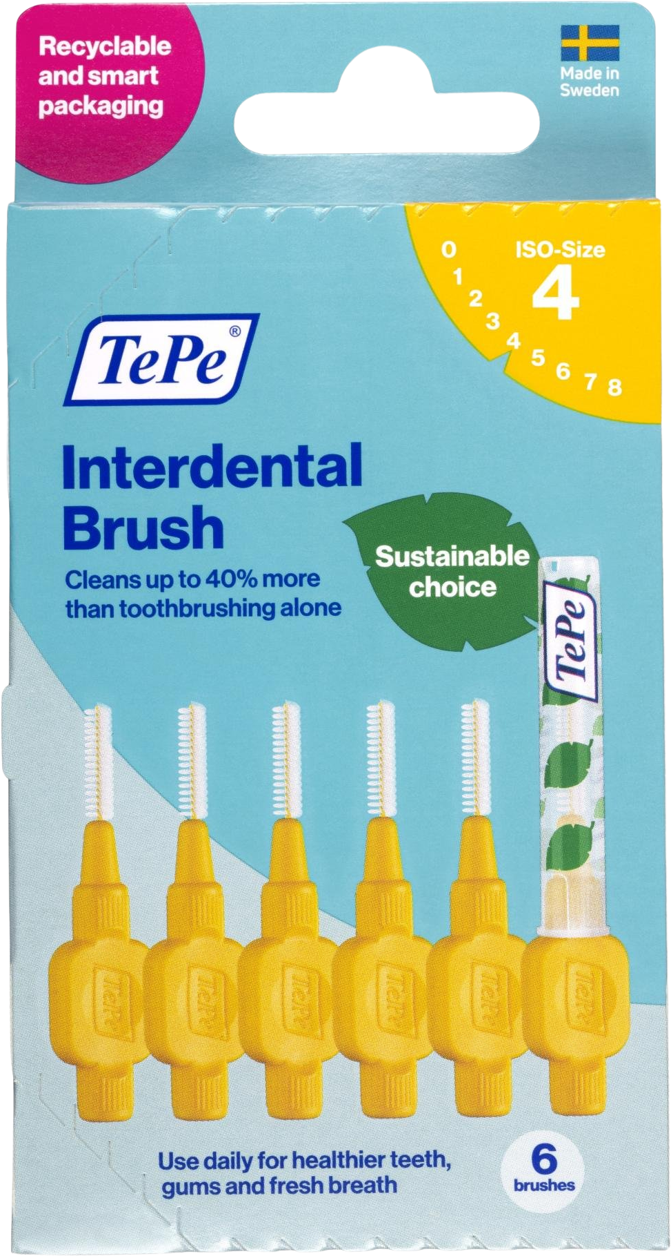 TePe MK Original 0,7 mm žluté, krabička 6 ks