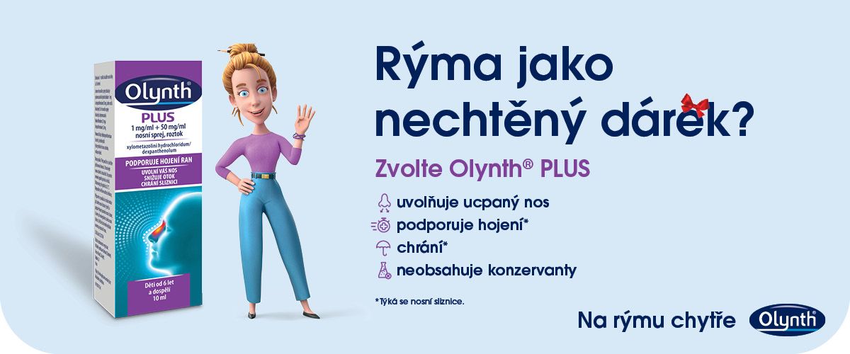 Olynth Plus 1 mg/ml + 50 mg/ml nosní sprej, roztok pro léčbu rýmy u dospělých a dětí od 6 let, 10 ml 
