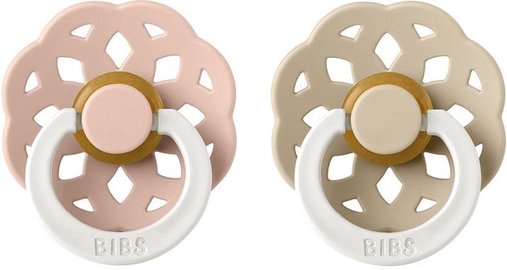 BIBS Boheme dudlíky z přírodního kaučuku Blush / Vanilla Night Glow 2 ks