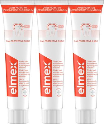 Elmex Caries Protection zubní pasta proti zubnímu kazu triopack 3 x 75 ml