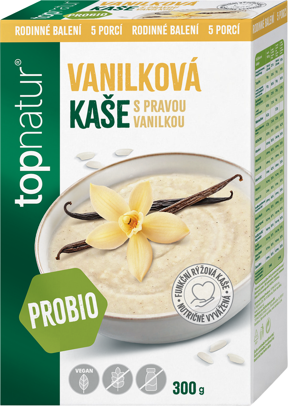 Topnatur Probio kaše Vanilka XXL 300 g
