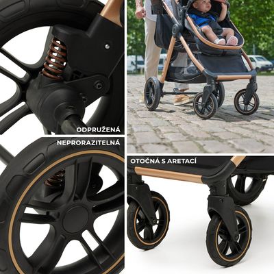 Kinderkraft Kočárek kombinovaný 3v1 Esme Pro Moonlight Grey