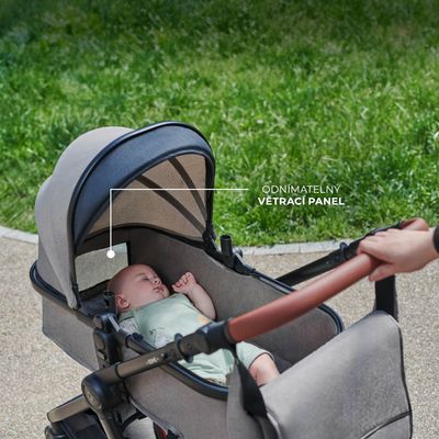 Kinderkraft Kočárek kombinovaný 3v1 Esme Pro Moonlight Grey