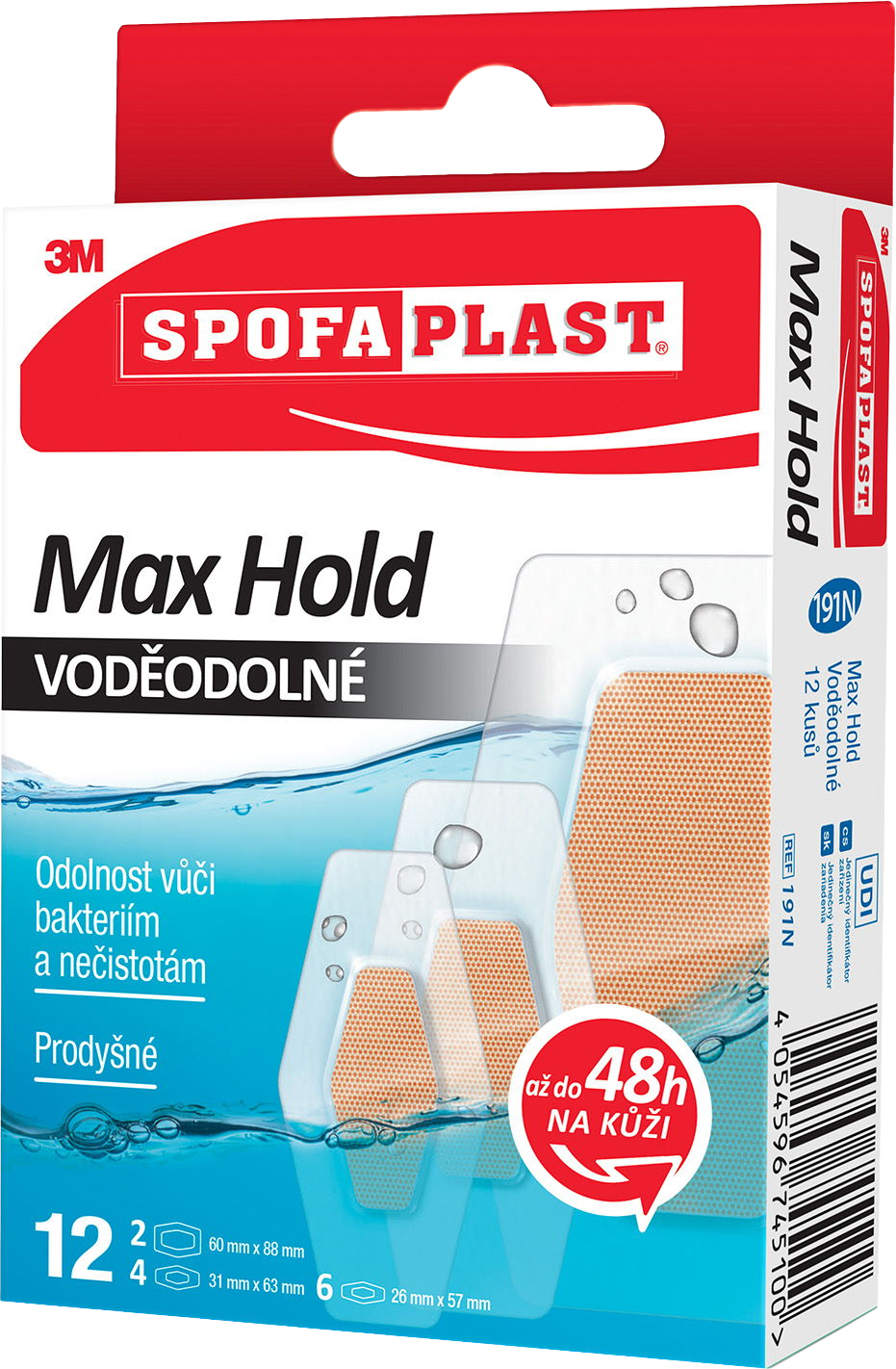 Spofaplast 191N Max Hold Voděodolné 12 ks