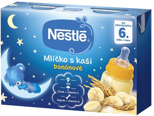 Nestlé Mlíčko s kaší Banánové 2 x 200 ml