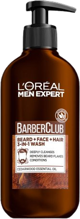 L'Oréal Paris Men Expert Barber Club čisticí gel na vousy, tvář a vlasy 3v1, 200 ml