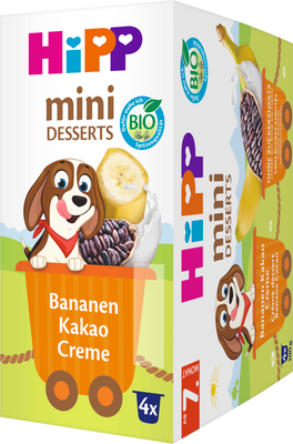 HiPP BIO Mléčný dezert Banán Kakao 4 x 100 g