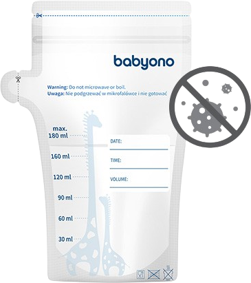BabyOno Sáčky na mateřské mléko 180 ml, 30 ks