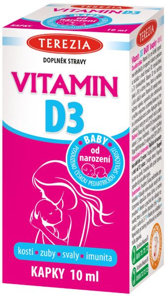 Terezia Vitamin D3 BABY od narození 400 IU kapky 10 ml