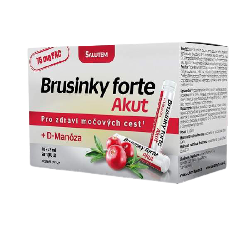 Brusinky Forte Akut 1500mg + D-Manosa 10 ampulí