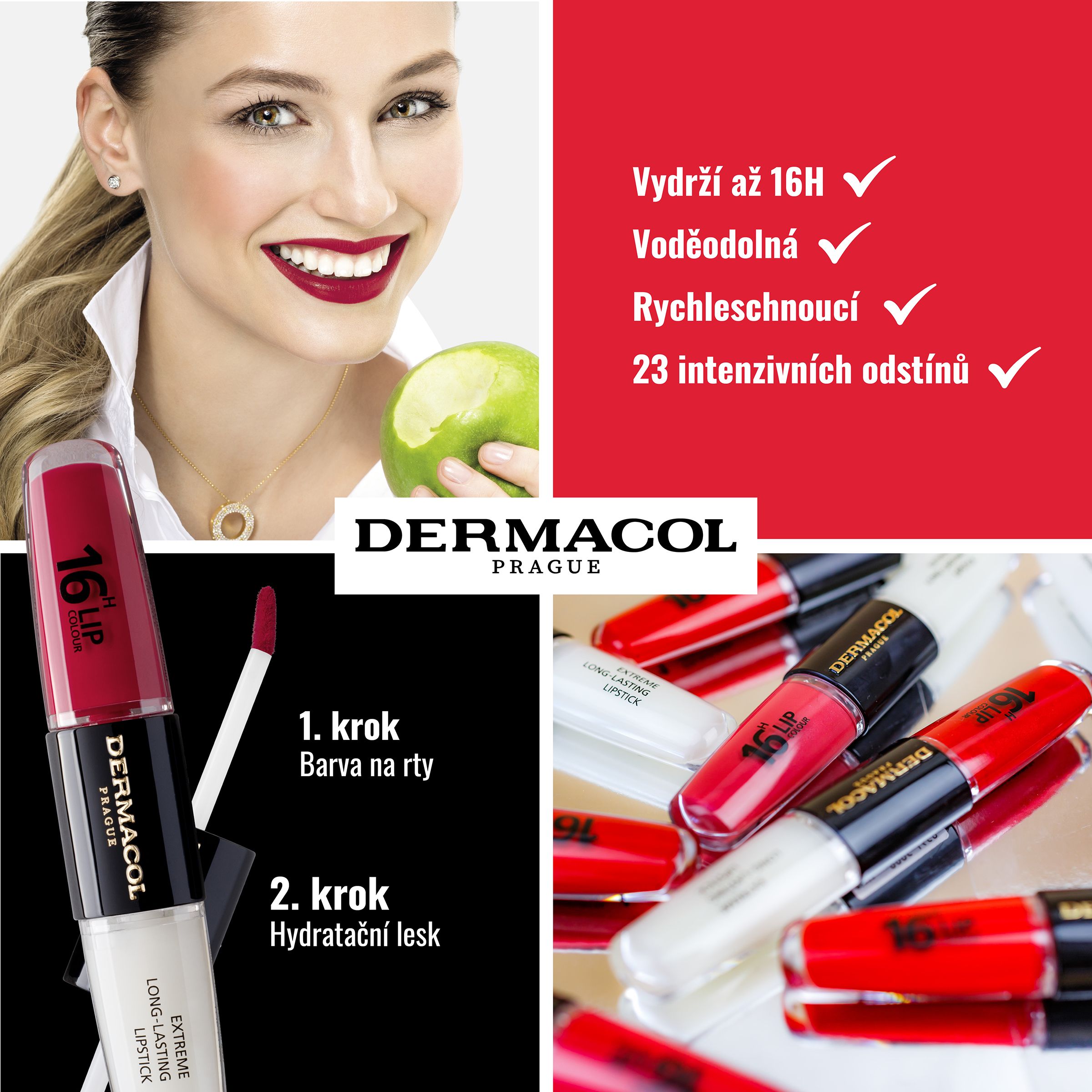Dermacol 16H Lip Colour - Dlouhotrvající barva na rty č.5