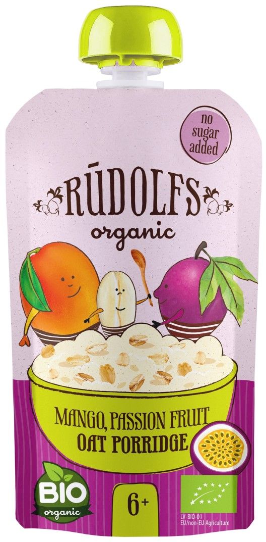 Rudolfs BIO kapsička Mango, celozrnná ovesná kaše 110 g